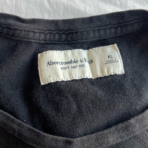 Abercrombie & Fitch Men’s X-Large Black Relaxed Fit Soft A&F Tee - Picture 2 of 5